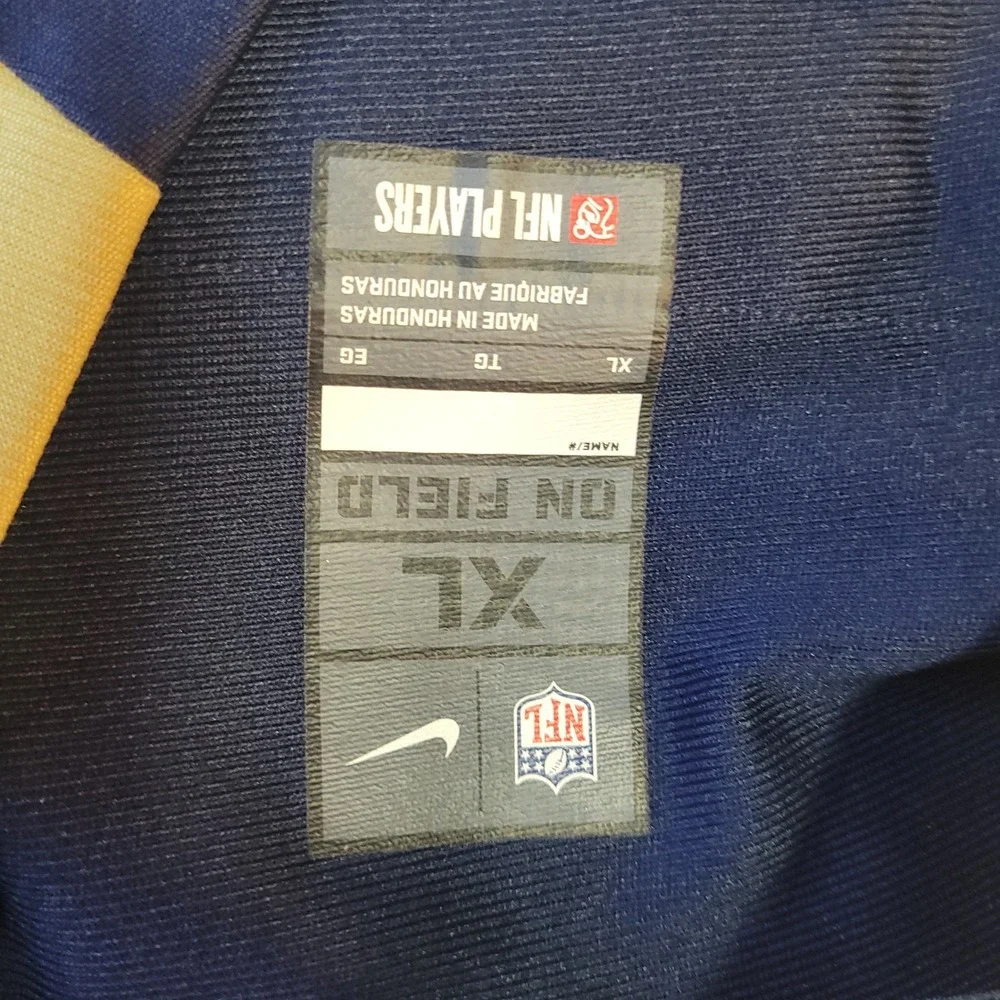 Nike Los Angeles Rams Todd Gurley II 30 Football Jersey Mens XL Navy Blue Gold